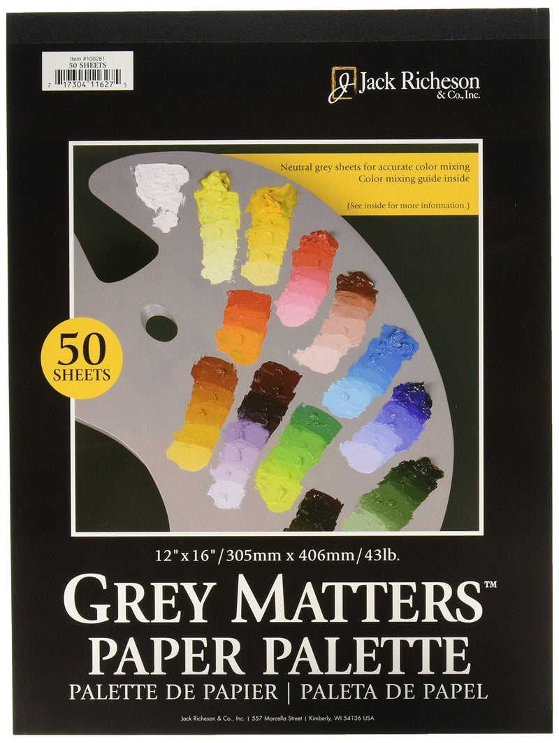 Jack Richeson & Co., Inc. Palette Palette Disposable Grey Matters 12x16"