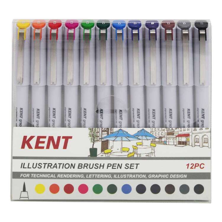 Kent Illustration Brush Pen Set of 12