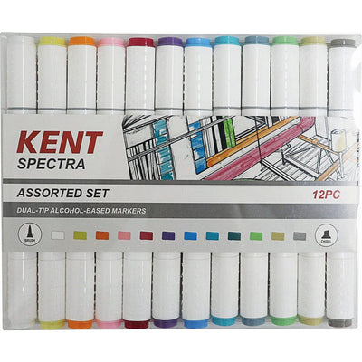 Kent Spectra Graphic Design Marker 12 pc Set