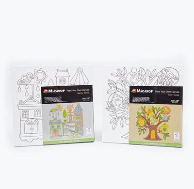 Micador Packs and sets Paint Your Own Canvas 10"x10"