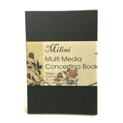 Milini Sketchbook Milini Multi Media Concertina Book 15 x 10cm