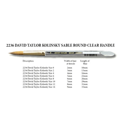 David Taylor Kolinsky Sable Brush - Series 2236