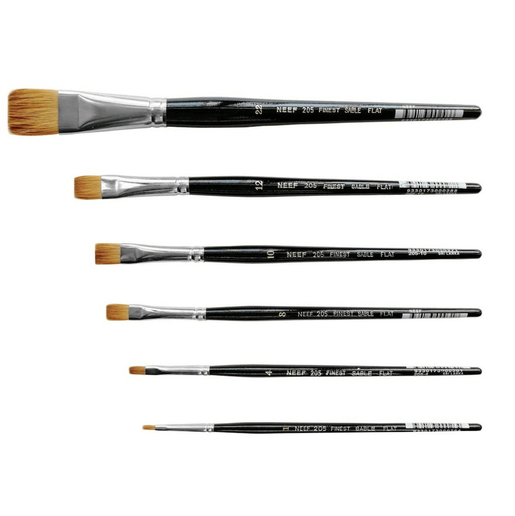 Neef 205 Flat Sable Brush – ArtSmart Art Store & Picture Framing