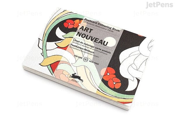 Postcard Colouring Book, Art Nouveau