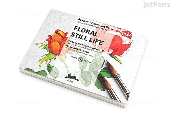 Postcard Colouring Book, Floral Still life