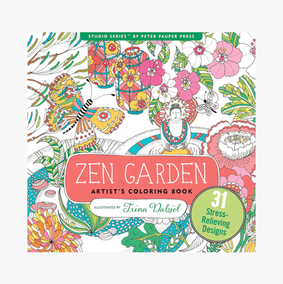 Peter Pauper Press Colouring Book Zen Garden Colouring Book
