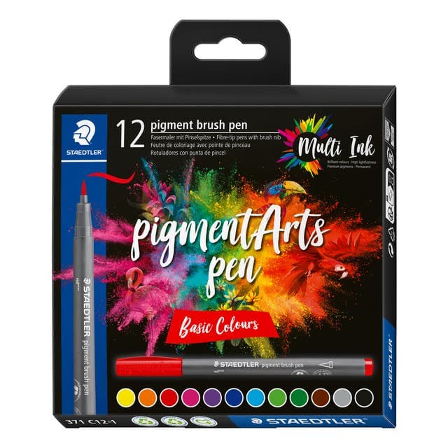 Staedtler Pigment Arts Brush Pen Set 12