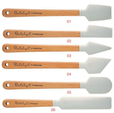 Princeton Art Tool Catalyst Mini-Blades Short Handle (White)