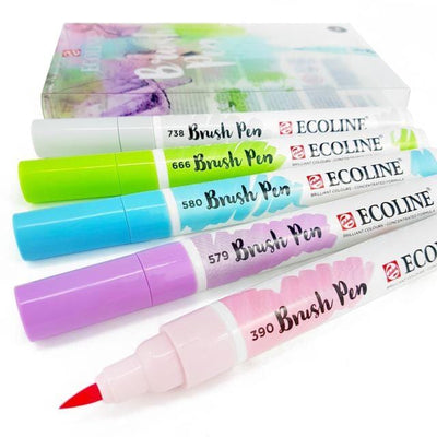 Royal Talens Ecoline Brush Pen Pastel Set of 10 