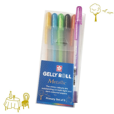 Gelly Roll Metallic Shiny Colours Set of 6