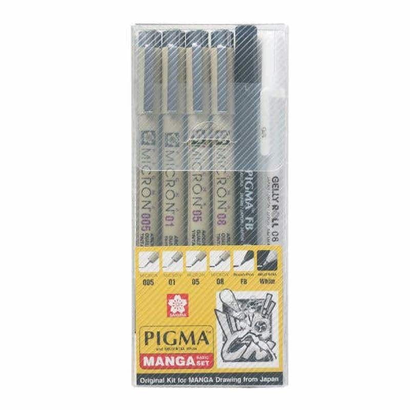 Sakura Pen Sakura Pigma Manga Brush Set of 6