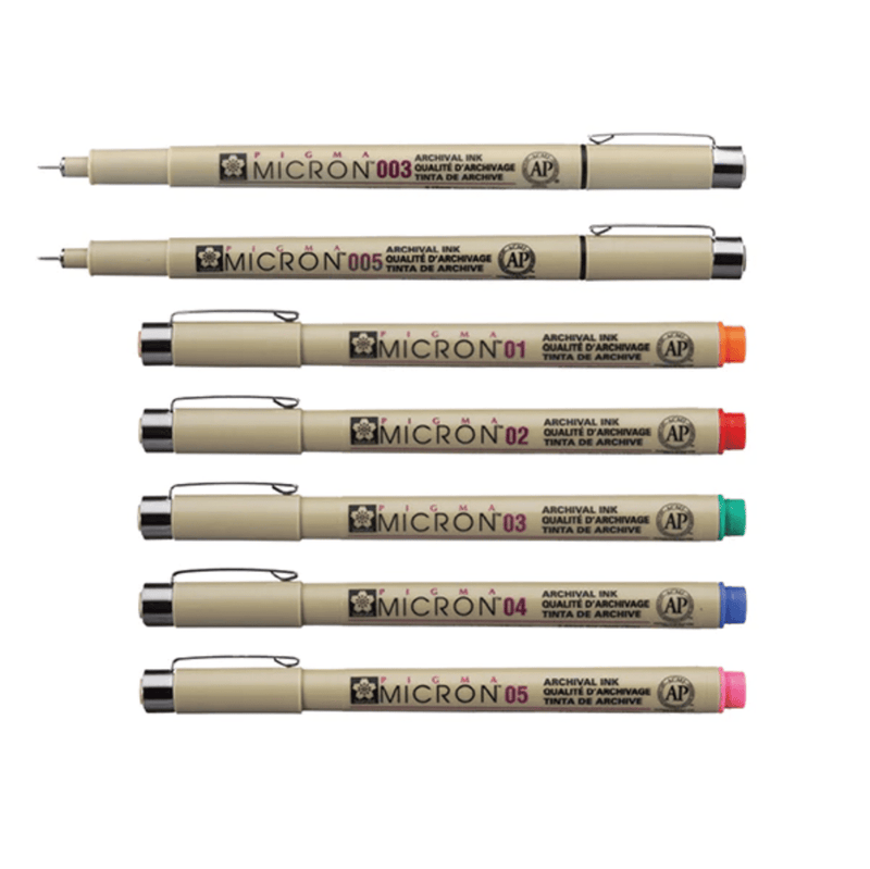 Sakura Pen Sakura Pigma Micron Fineliner Pen Micron 05/0.45mm Colours