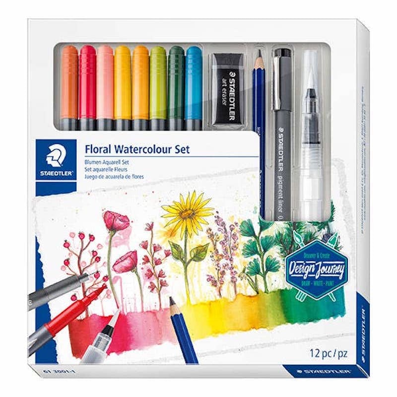Staedtler Watercolour Marker Floral Watercolour Drawing Set