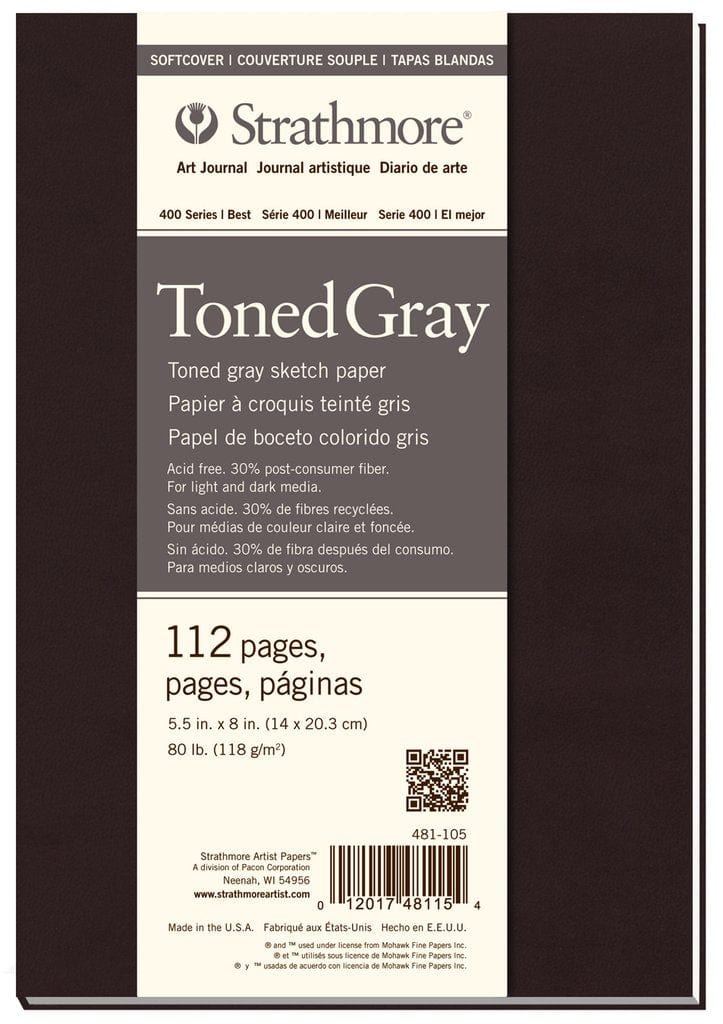 Strathmore Art Journal 400 Series Toned Gray Softcover (5.5" x 8")