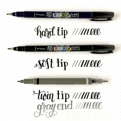 TOMBOW AB-T Art Brush Pen Japanese calligraphy pen 96 Colors Double H –  AOOKMIYA