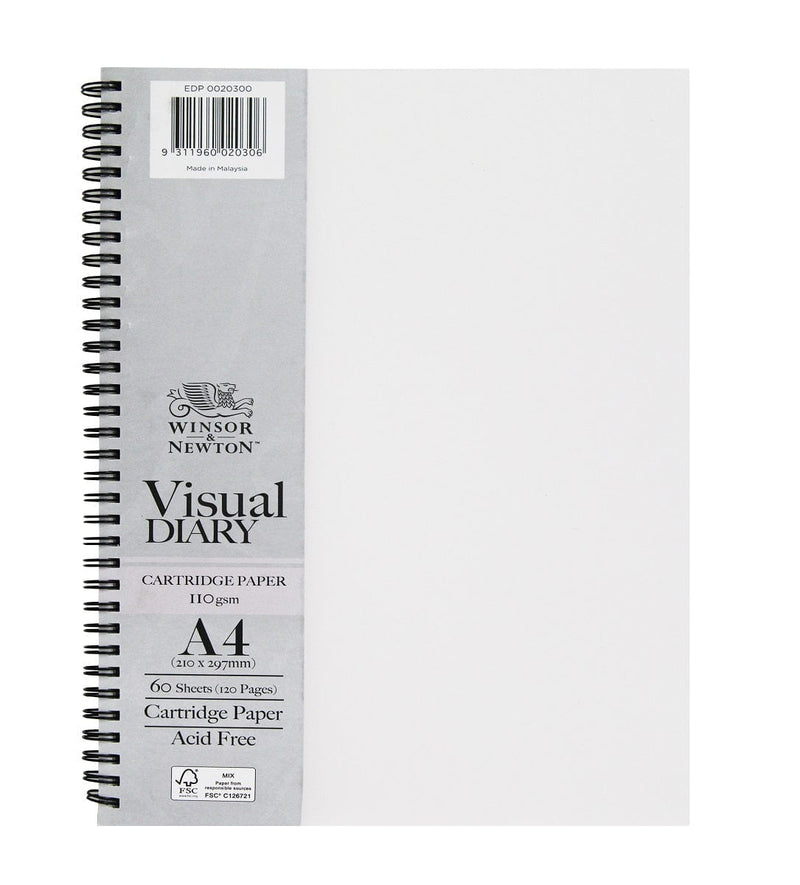 Winsor and Newton Visual Diary, 110gsm Cartridge Paper A4,