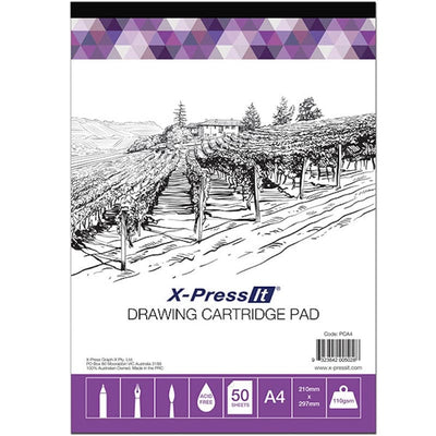 X-PressIt Pad Cartridge Drawing Pad 110gsm 50 sheets