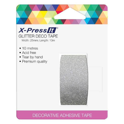 X-PressIt Tape X-Press It Deco Tape Silver 25mm